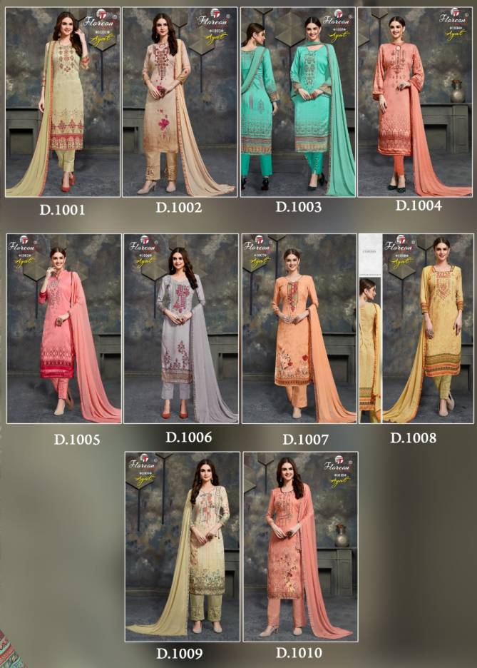 Floreon Trends Ayat Jam Cotton Digital Printed Casual Wear Designer Dress Material Collection
